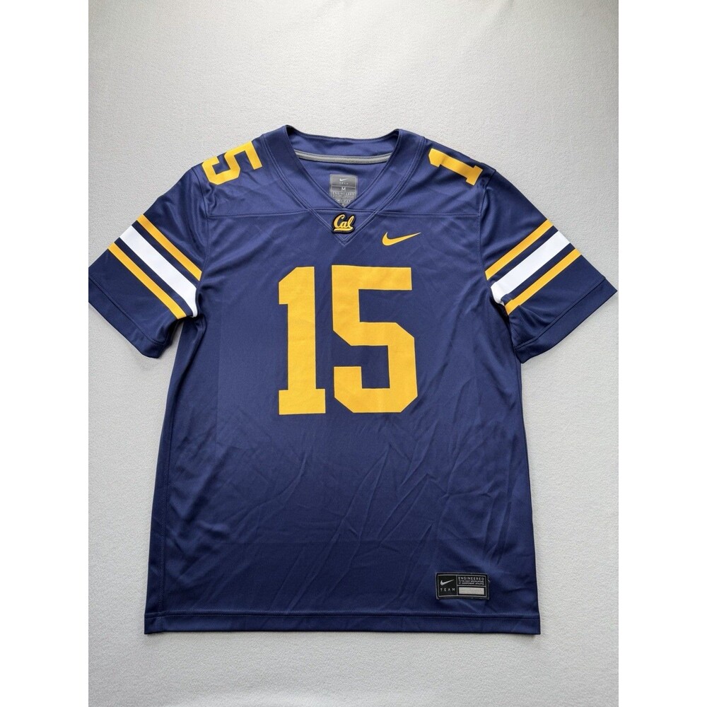 Nike Cal Bears Cook #15 Football Jersey Men’s M Dri-FIT Blue Gold NCAA